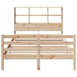 vidaXL Lit bibliothèque sans matelas 150x200 cm bois massif de pin