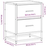 vidaXL Table de chevet chêne sonoma 40x31x50 cm bois d’ingénierie