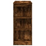 vidaXL Table de bar avec étagères chêne fumé bois d'ingénierie