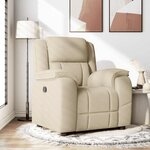 vidaXL Fauteuil inclinable Crème Tissu