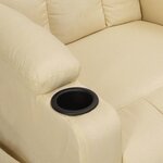 vidaXL Fauteuil inclinable Crème Tissu