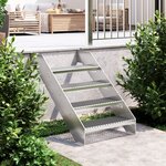 vidaXL Escalier en caillebotis 60x24x7 cm acier galvanisé