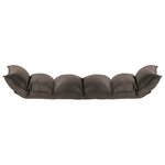 vidaXL Chaise pliable de sol Taupe Tissu