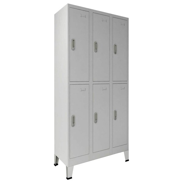 vidaXL Armoire à casiers Gris 45 x 90 x 180 cm