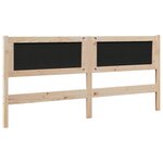 vidaXL Tête de lit capitonnée Marron 180 cm Pin massif