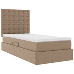 vidaXL Lit de Rangement Cappuccino 90 x 200 cm Cuir synthétique