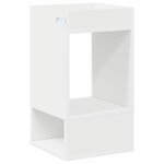 vidaXL Table d'appoint 2 Pièces Blanc 30 x 30 x 56 cm Bois d'ingénierie