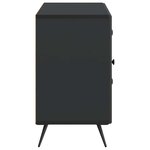 vidaXL Buffet avec tiroir Noir 89 x 34 5 x 60 cm Bois d'ingénierie