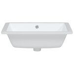 vidaXL Évier de salle de bain blanc rectangulaire céramique