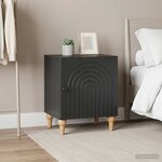 vidaXL Cabinet de chevet 2 pc Noir 43 x 34 5 x 50 cm Bois d'ingénierie