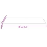vidaXL Dessus de table 80x40x2 5 cm bois de pin massif rectangulaire