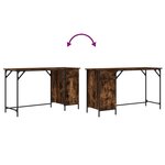 vidaXL Bureau d'ordinateur chêne fumé 131x48x75 cm bois d’ingénierie