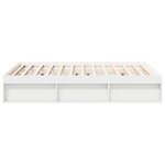 vidaXL Cadre de lit sans matelas blanc 140x190 cm
