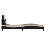 vidaXL Cadre de lit sans matelas noir et blanc 90x190 cm similicuir