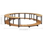 vidaXL Cadre de spa 273x53 cm bois d'acacia massif