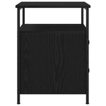 vidaXL Cabinet de chevet avec tiroir Chêne noir 44 x 45 x 60 cm