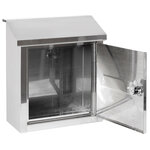 Boîte aux lettres en acier inoxydable porte  mur et portail. V4097  Fente de 23 x 4 cm