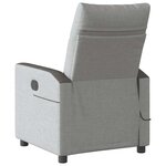 vidaXL Fauteuil de massage inclinable électrique gris nuage tissu