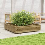 vidaXL Jardinière 110x110x26 5 cm bois de pin imprégné