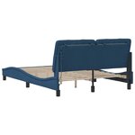 vidaXL Cadre de lit avec LED sans matelas bleu 140x200 cm tissu