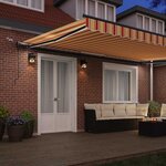 vidaXL Auvent Rétractable avec jaune et orange 500 × 300 cm tissu