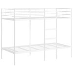 VidaXL Lit superposé sans matelas blanc 90x200 cm acier