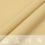 vidaXL Voile d'ombrage sable 5x7x7 m 100   polyester oxford