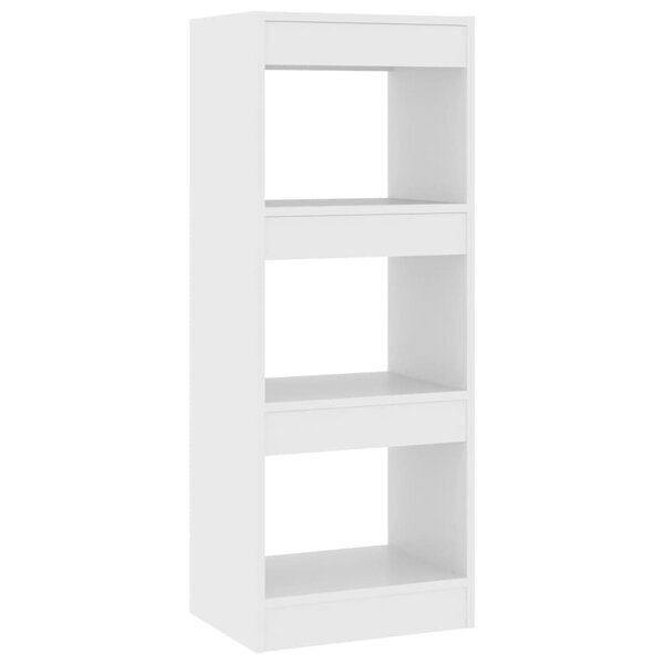 vidaXL Bibliothèque/séparateur de pièce blanc bois d'ingénierie