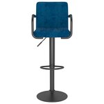 vidaXL Tabouret de bar Bleu Velours
