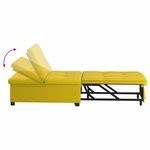 vidaXL Canapé-lit Jaune 67 x 194 x 38 cm Velours