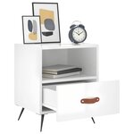 vidaXL Tables de chevet 2 Pièces blanc brillant 40x35x47 5 cm