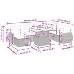 vidaXL Salon de jardin avec coussins 9 Pièces beige résine tressée