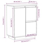 vidaXL Buffet Blanc 60x34x75 cm Bois massif de pin