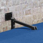 vidaXL Parasol de jardin Bleu et Noir 248.5 x 247.5 x 160 cm