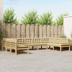 vidaXL Ensemble de canapés d'extérieur 9 pc Blanc et Beige