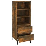 vidaXL Buffet haut Chêne fumé 40x36x110 cm Bois d'ingénierie