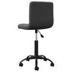 Chaise fauteuil siège pivotante de bureau informatique étude velours noir 02_0024165