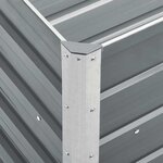 vidaXL Lit surélevé de jardin Acier galvanisé 240x40x77 cm Gris