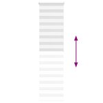 vidaXL Store zèbre blanc 55x200 cm largeur du tissu 50 9 cm polyester