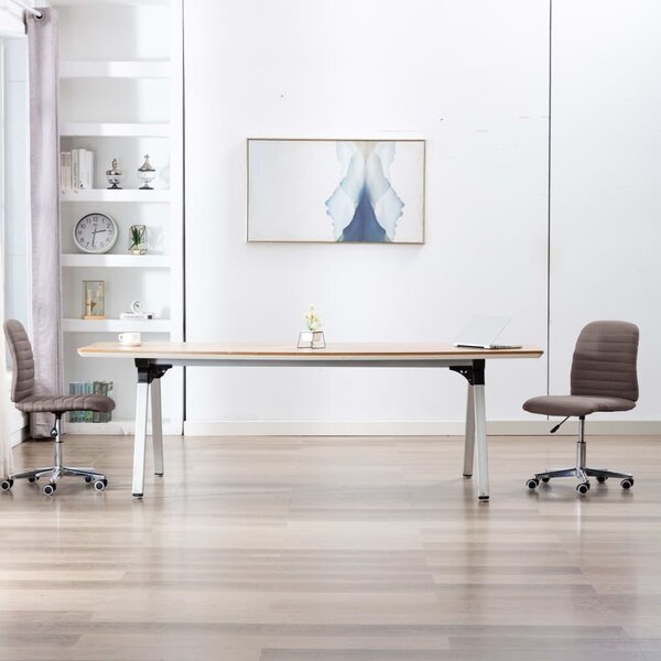 vidaXL Chaises à manger lot de 2 taupe tissu