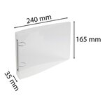 Classeur 165x240 2anx 25mm Crystal trans EXACOMPTA