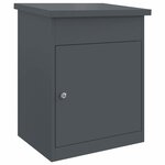 vidaXL Boîte de dépôt de colis Anthracite 44 x 35 x 59 cm Acier