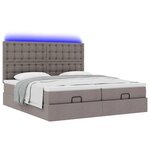 VidaXL Cadre de lit ottoman avec matelas taupe 200x200cm tissu