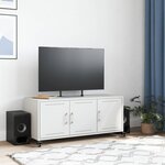 vidaXL Meuble TV blanc 100 5x39x43 5 cm acier