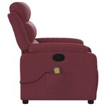 vidaXL Fauteuil de massage inclinable Rouge bordeaux Tissu