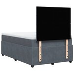 vidaXL Sommier à lattes de lit et matelas Gris foncé 120x200cm Velours