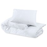 vidaXL Ensemble de housse de couette Blanc 200x200 cm Microfibre