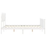 vidaXL Cadre de lit avec tête de lit blanc 140x200 cm bois massif