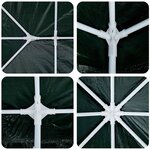 vidaXL Tente de fête Vert  Blanc 400 x 400 x 266 cm Polyester  Acier