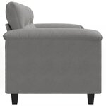 vidaXL Canapé à 2 places Gris foncé 120 cm Tissu microfibre